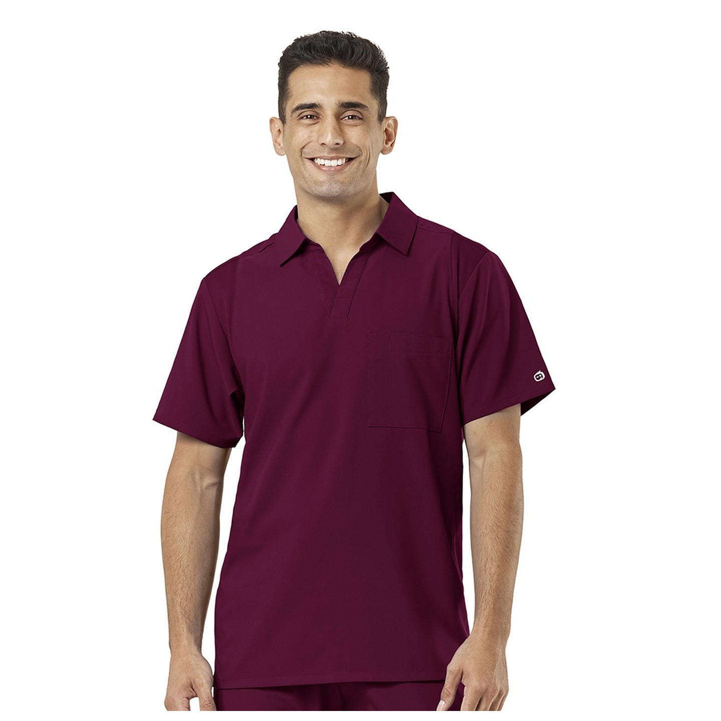 6055 W123 by WonderWink Men's Collar Top