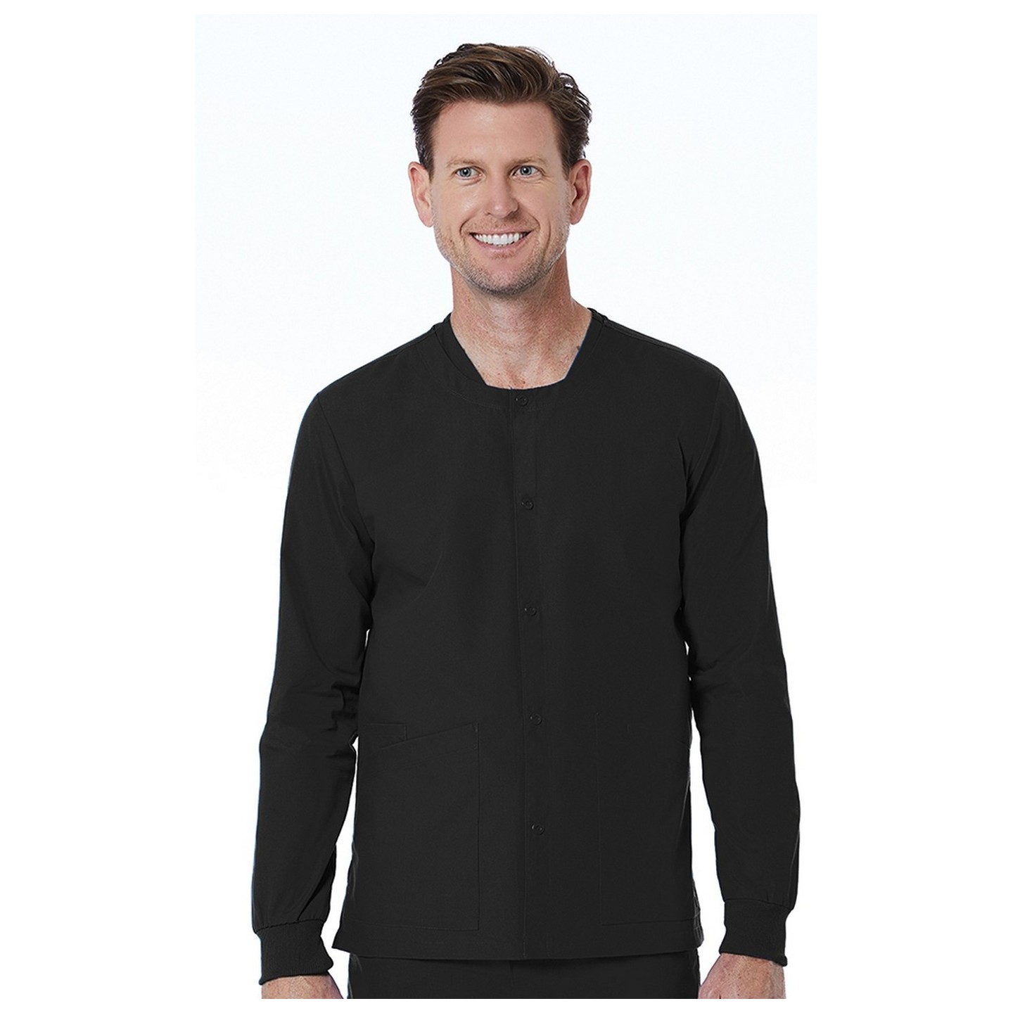 8716 Red Panda Veste Snap à Col Rond Unisex ( Vue d'Homme))