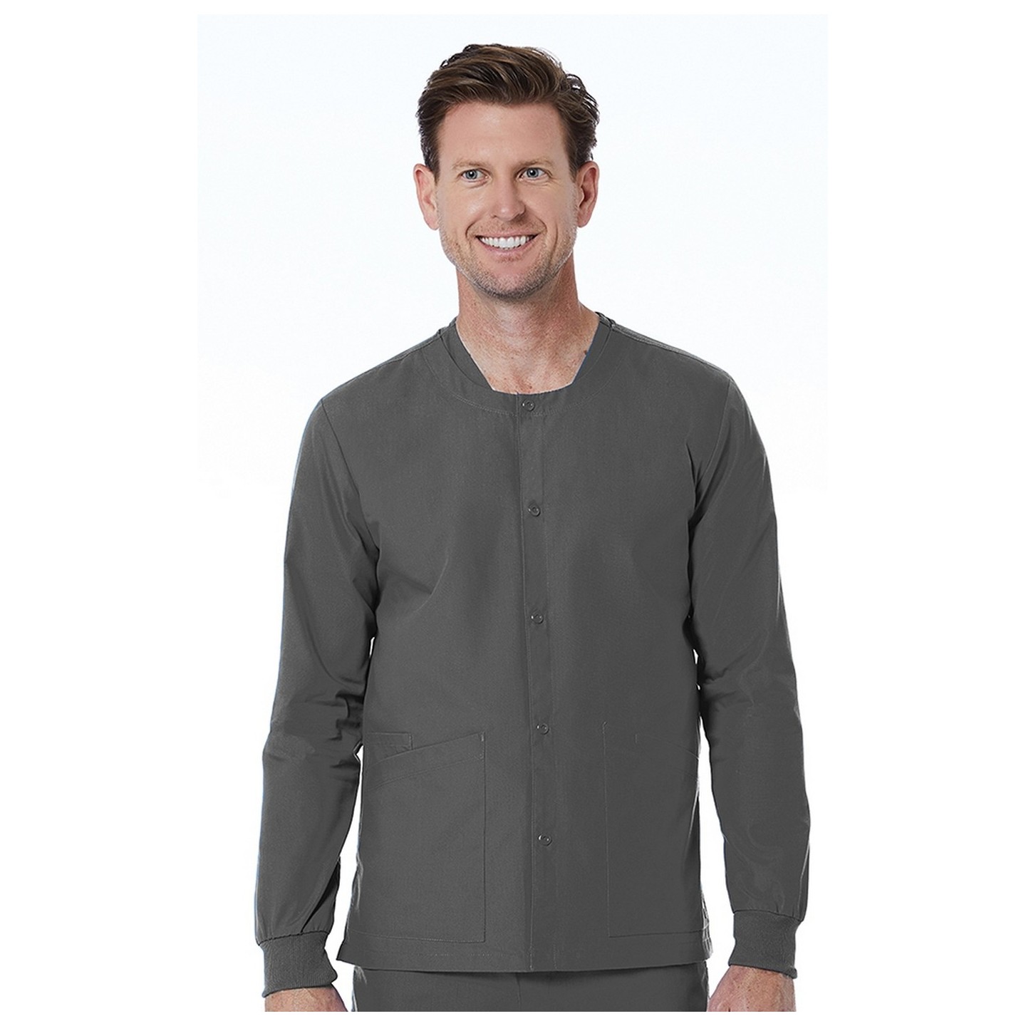 8716 Red Panda Veste Snap à Col Rond Unisex ( Vue d'Homme))