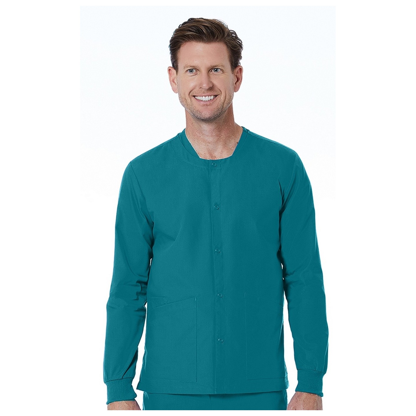 8716 Red Panda Veste Snap à Col Rond Unisex ( Vue d'Homme))