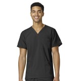 6855 W123 by WonderWink Unisex 4-Pocket Utility Top (Men's View)