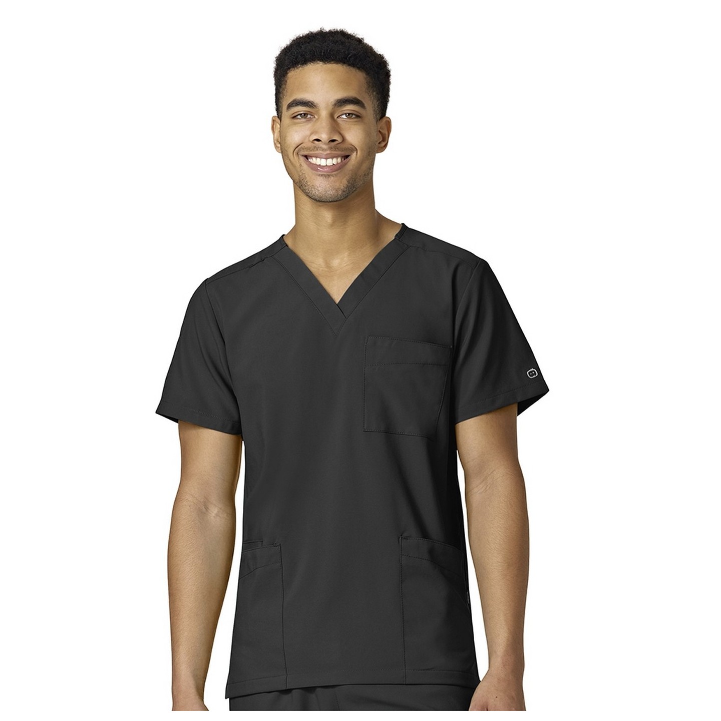 6855 W123 de WonderWink Haut Utilitaire Unisex à 4 Poches (Vue d'Homme))