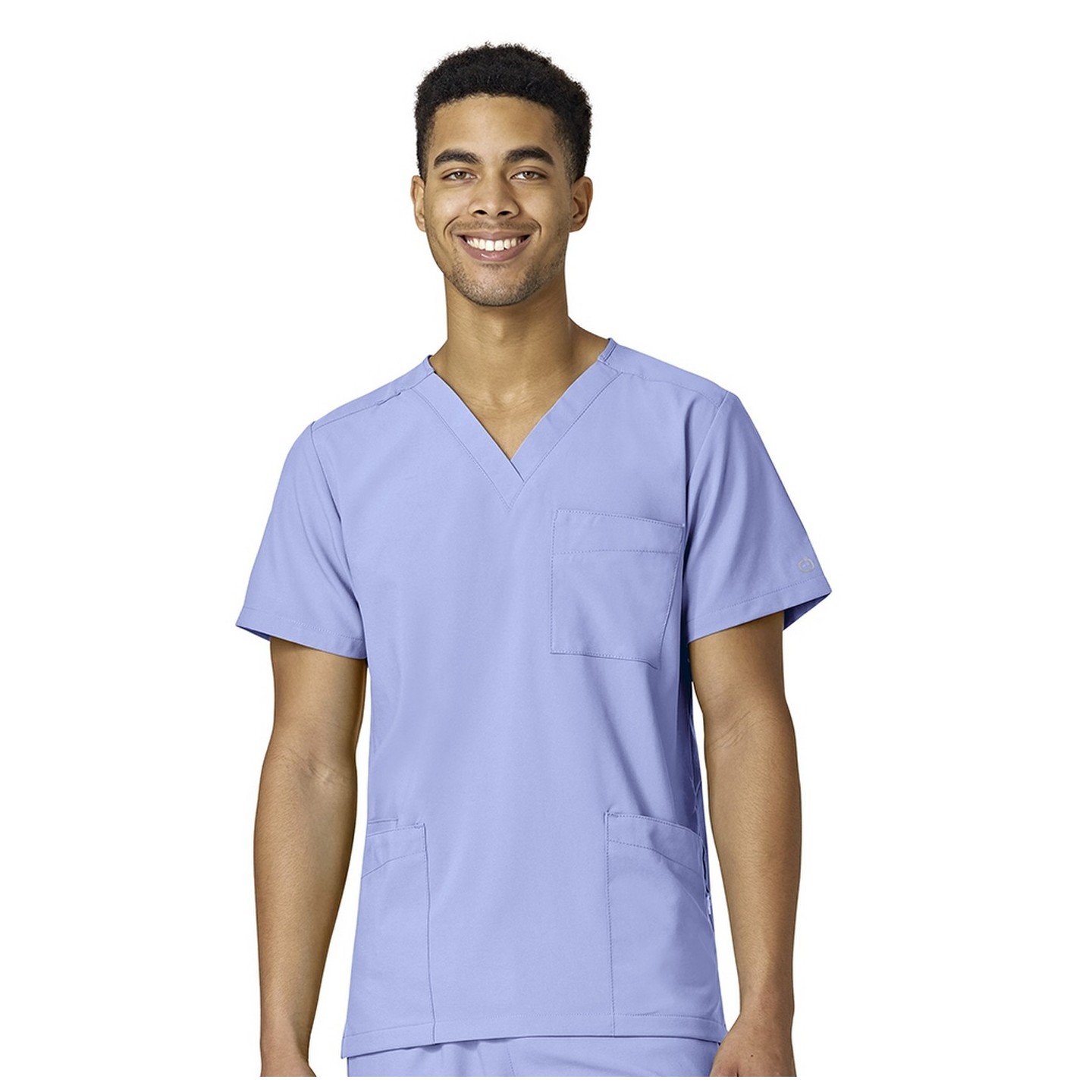 6855 W123 de WonderWink Haut Utilitaire Unisex à 4 Poches (Vue d'Homme))