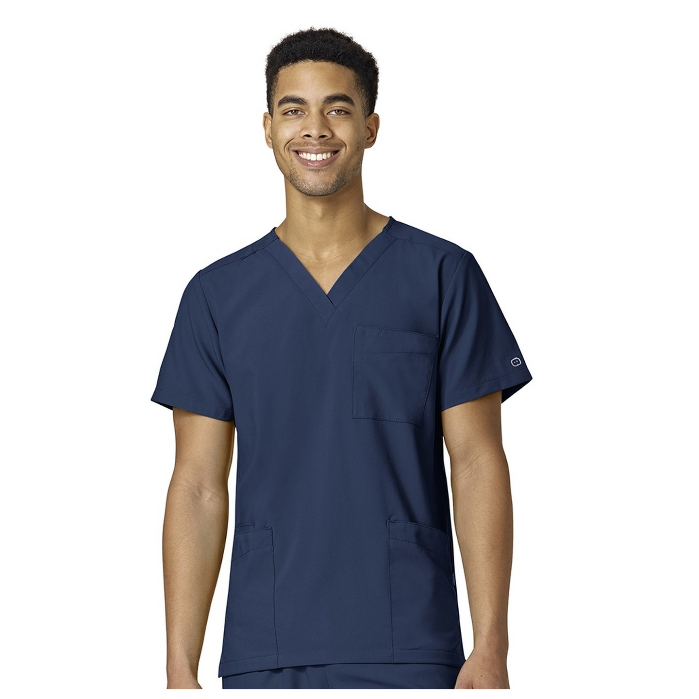 6855 W123 de WonderWink Haut Utilitaire Unisex à 4 Poches (Vue d'Homme))