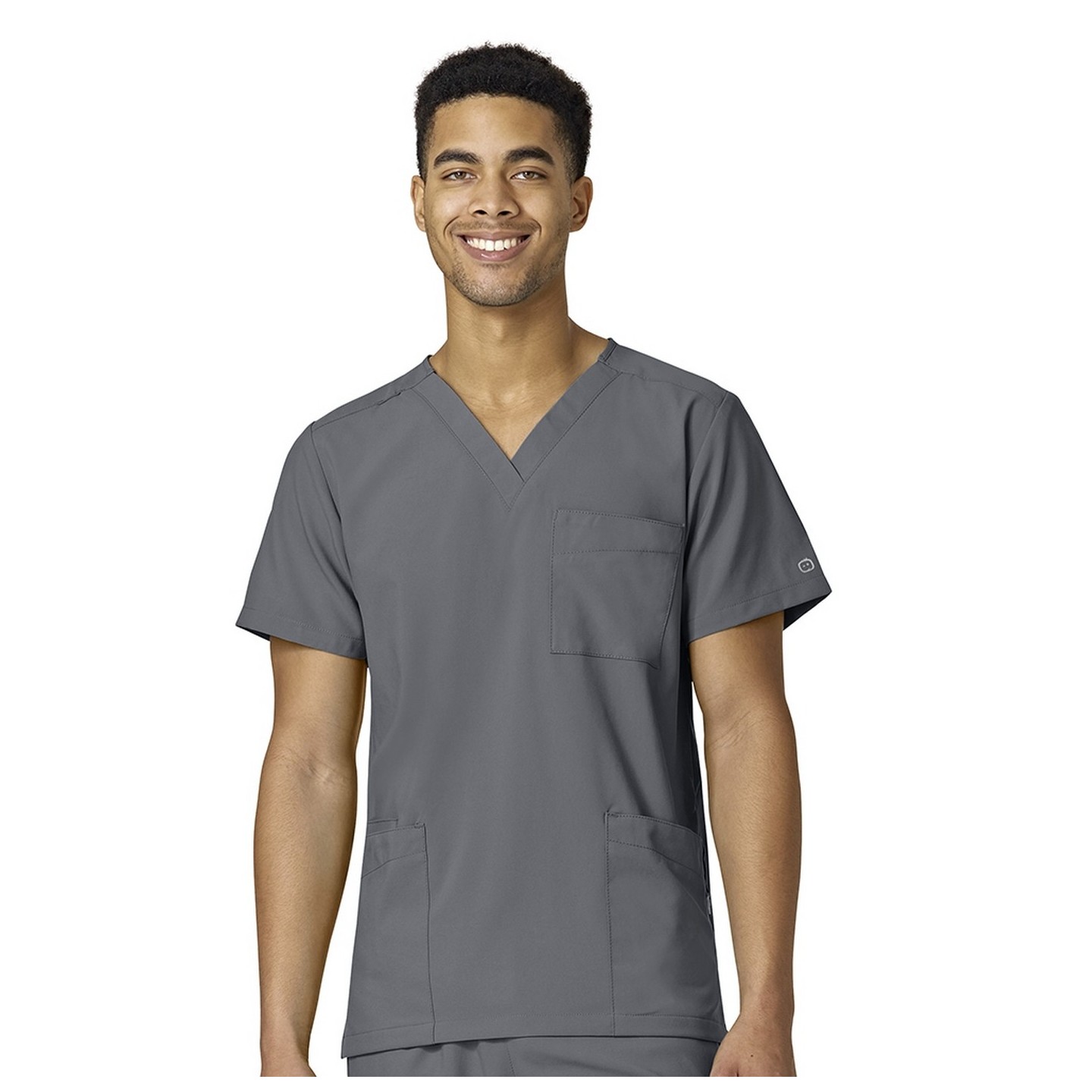 6855 W123 de WonderWink Haut Utilitaire Unisex à 4 Poches (Vue d'Homme))