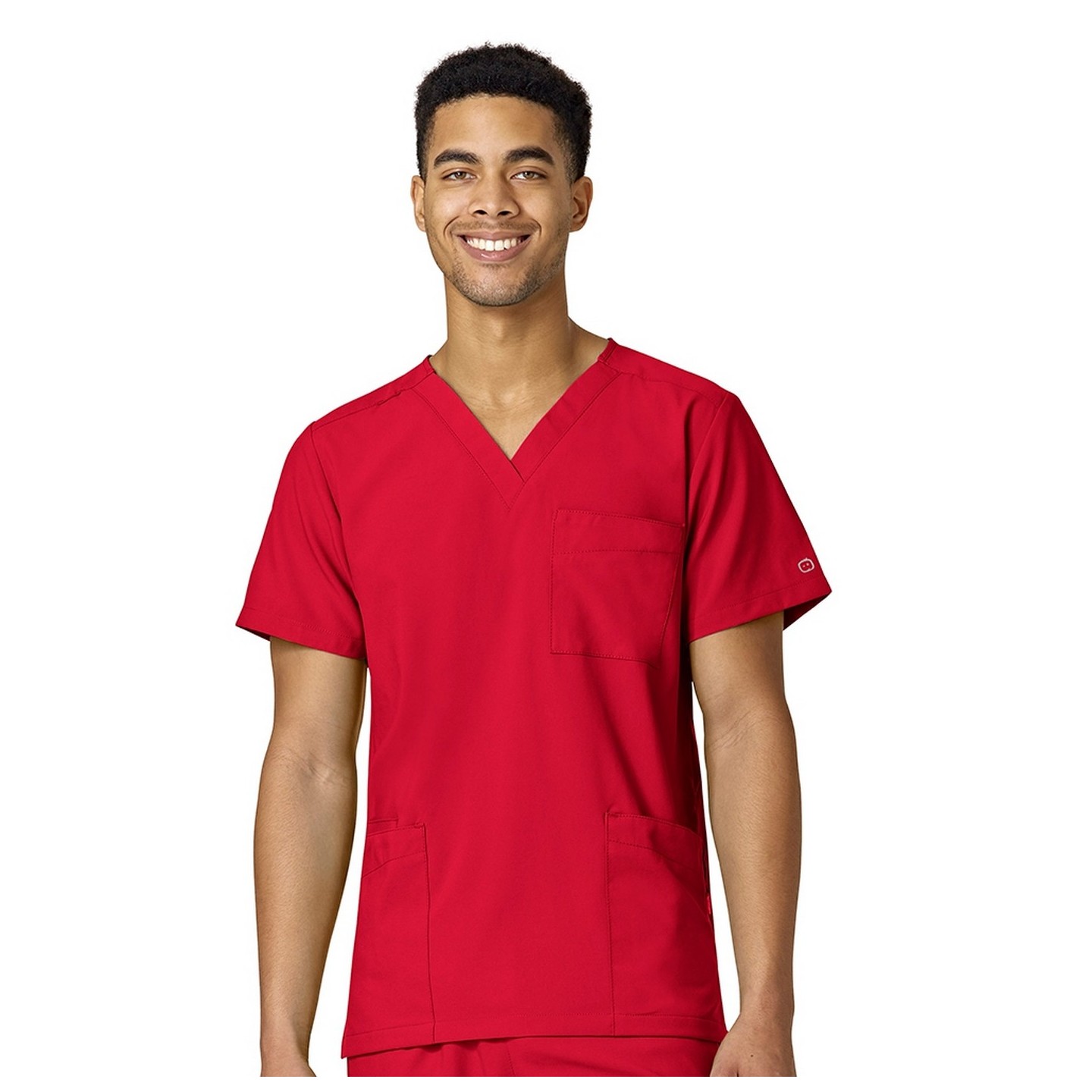 6855 W123 de WonderWink Haut Utilitaire Unisex à 4 Poches (Vue d'Homme))