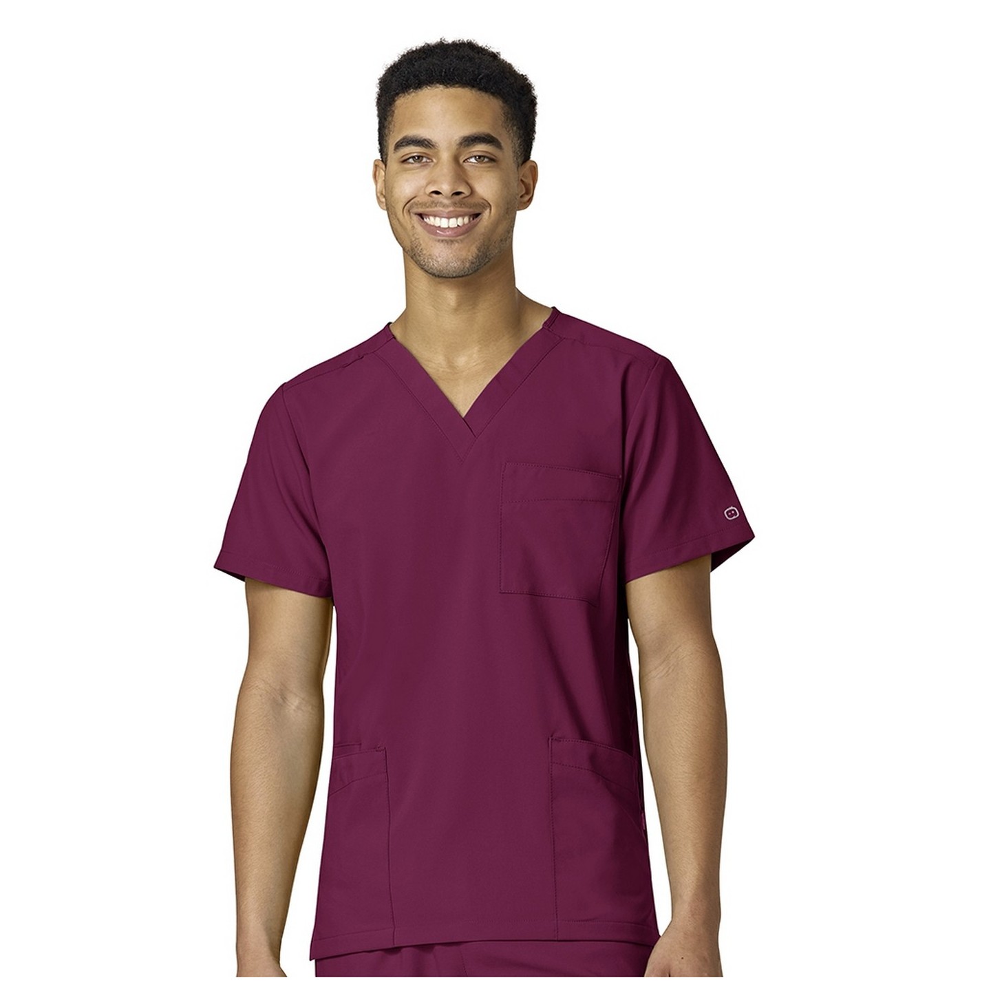 6855 W123 de WonderWink Haut Utilitaire Unisex à 4 Poches (Vue d'Homme))