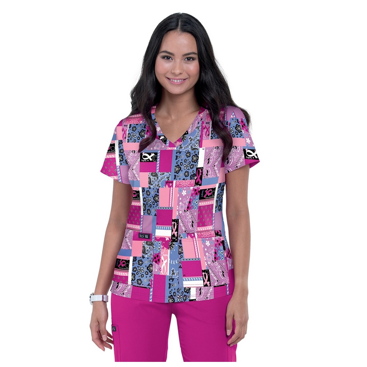 384PR koi Basics Leslie Print Top- Bandana