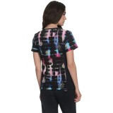 385PR koi Raquel Print Top - Tie Dye Snowflake