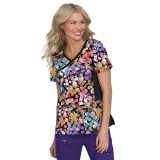 385PR koi Raquel Print Top - Tie Dye Snowflake