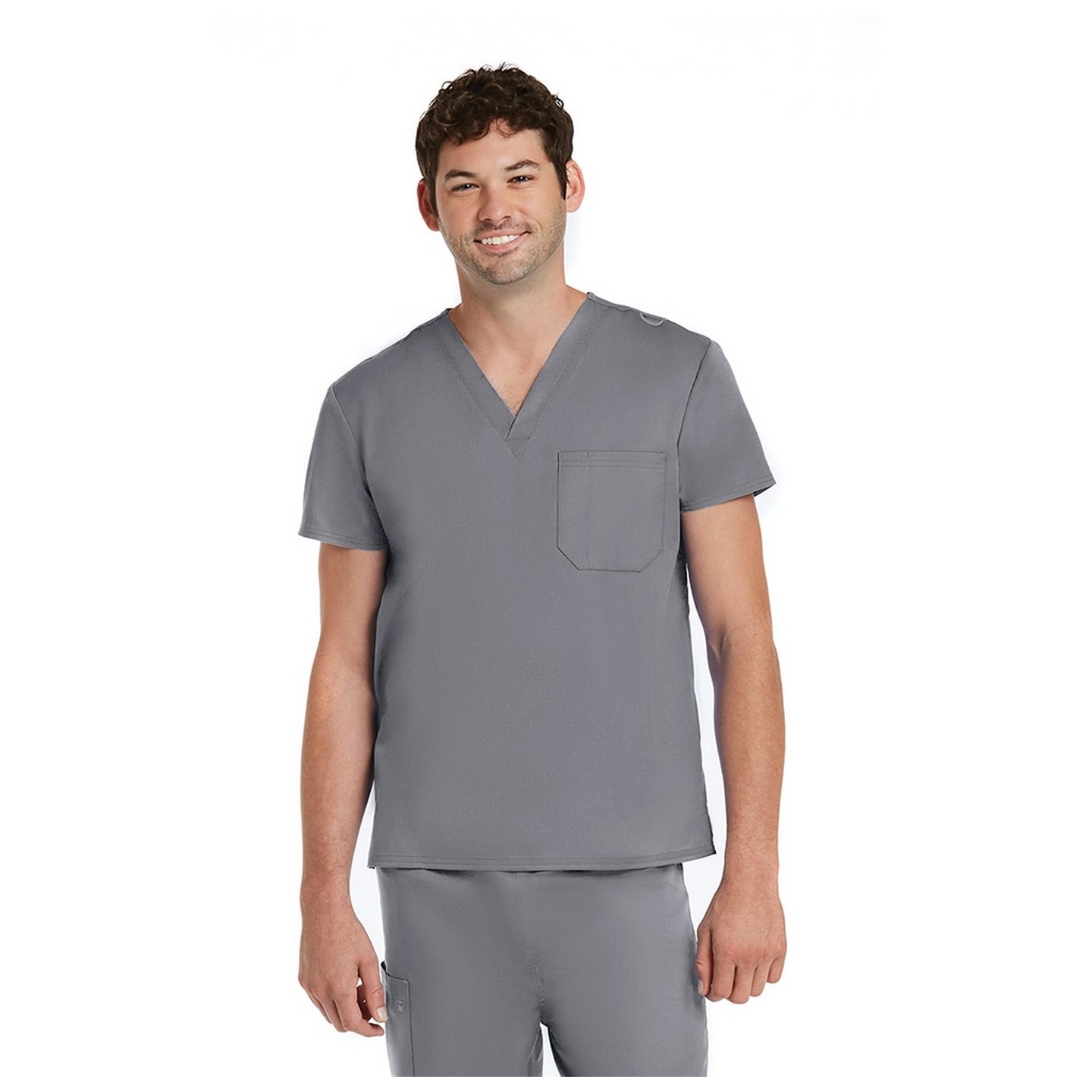 3500 [Matrix Basic] Unisex Basic V-Neck Scrub Top (Men's View)