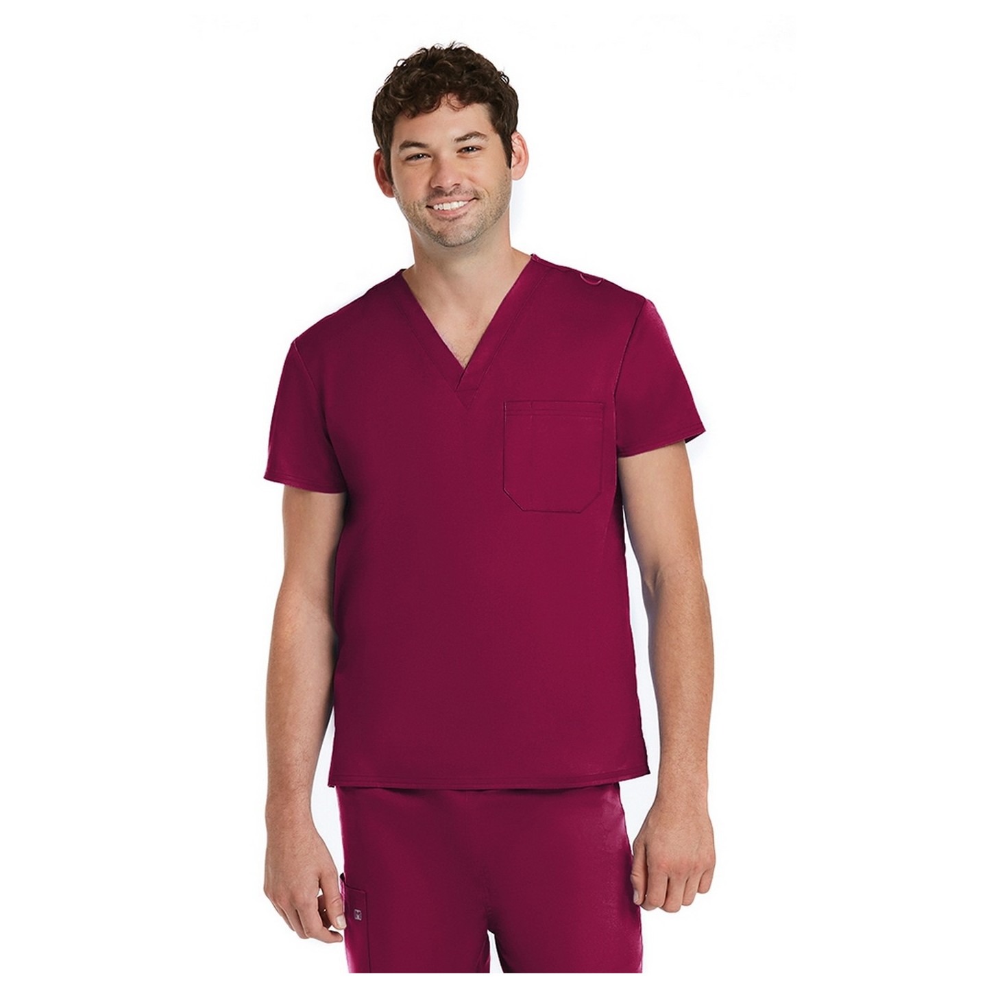3500 [Matrix Basic] Unisex Basic V-Neck Scrub Top (Men's View)