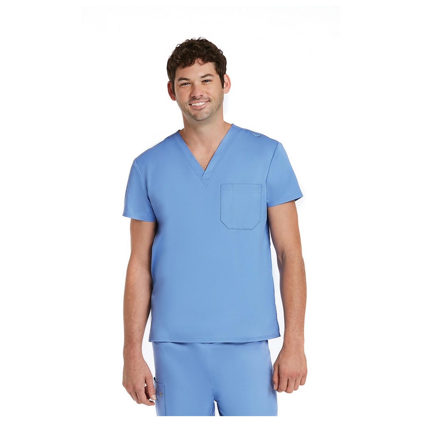 3500 [Matrix Basic] Unisex Basic V-Neck Scrub Top (Men's View)