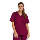 3500 [Matrix Basic] Unisex Basic V-Neck Scrub Top (Women's View)