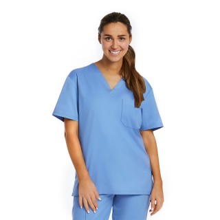 3500 [Matrix Basic] Unisex Basic V-Neck Scrub Top (Women's View)