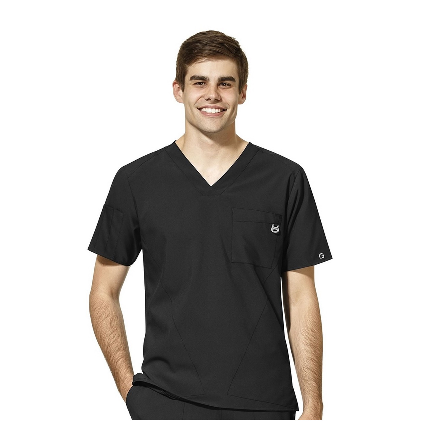 6055 W123 by WonderWink Men's Collar Top