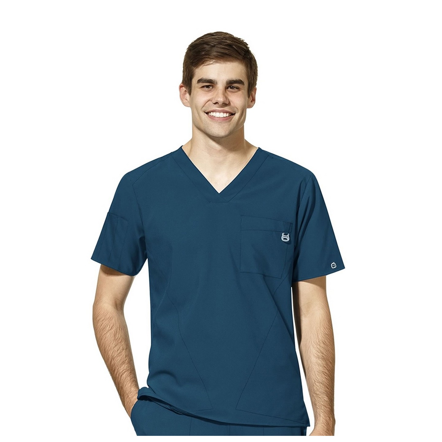 6055 W123 by WonderWink Men's Collar Top