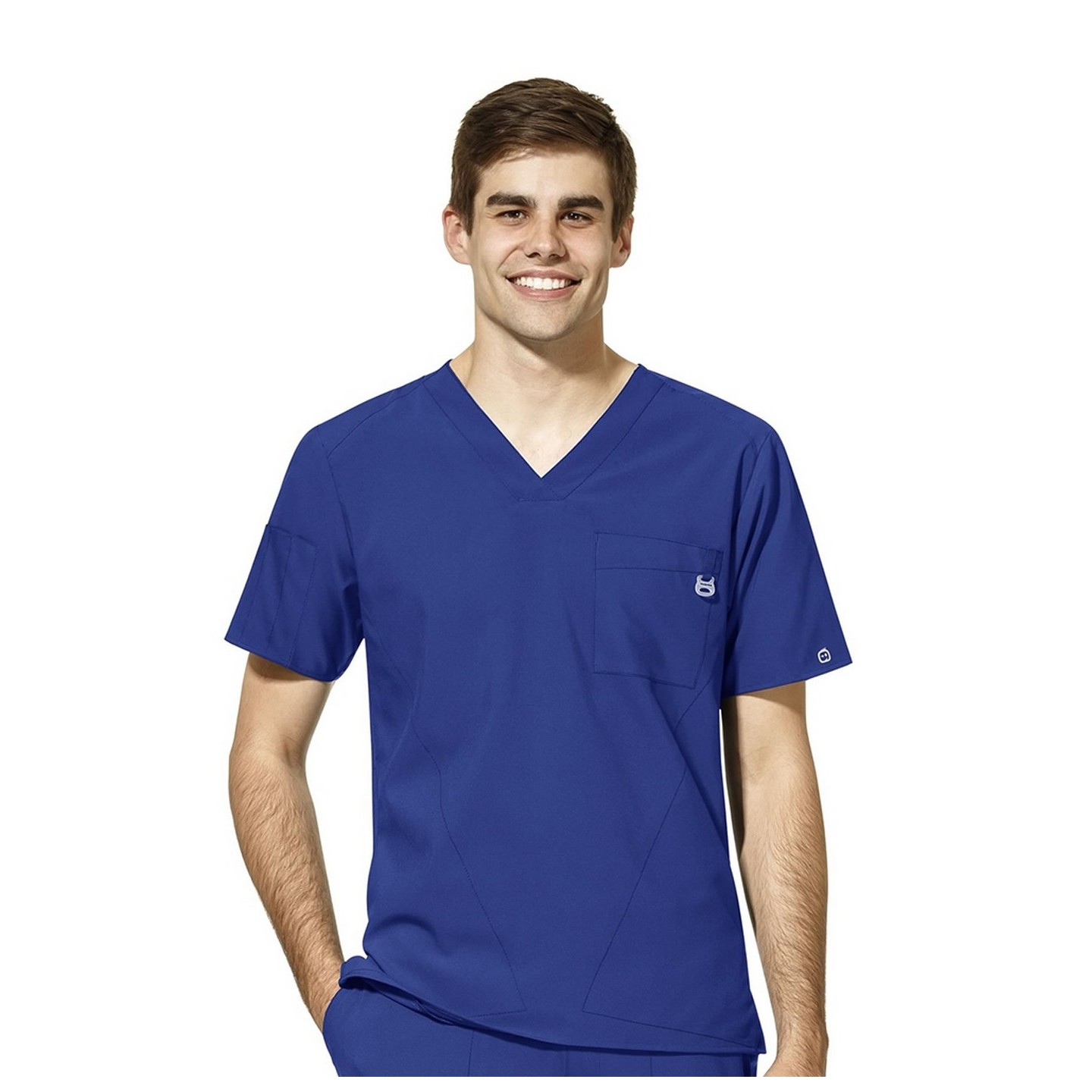 6055 W123 by WonderWink Men's Collar Top