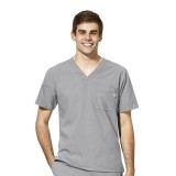 6055 W123 par WonderWink Haut à Col pour Homme