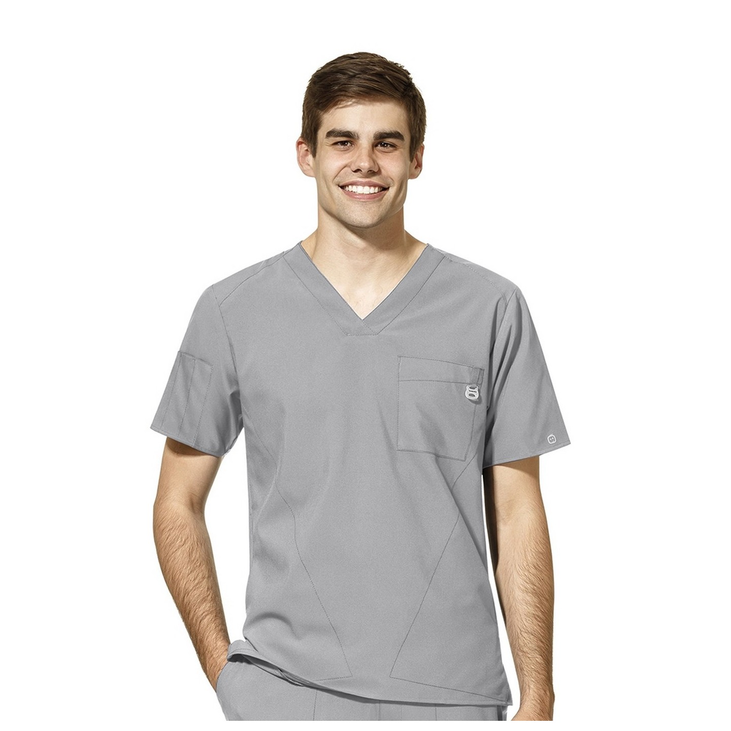 6055 W123 by WonderWink Men's Collar Top