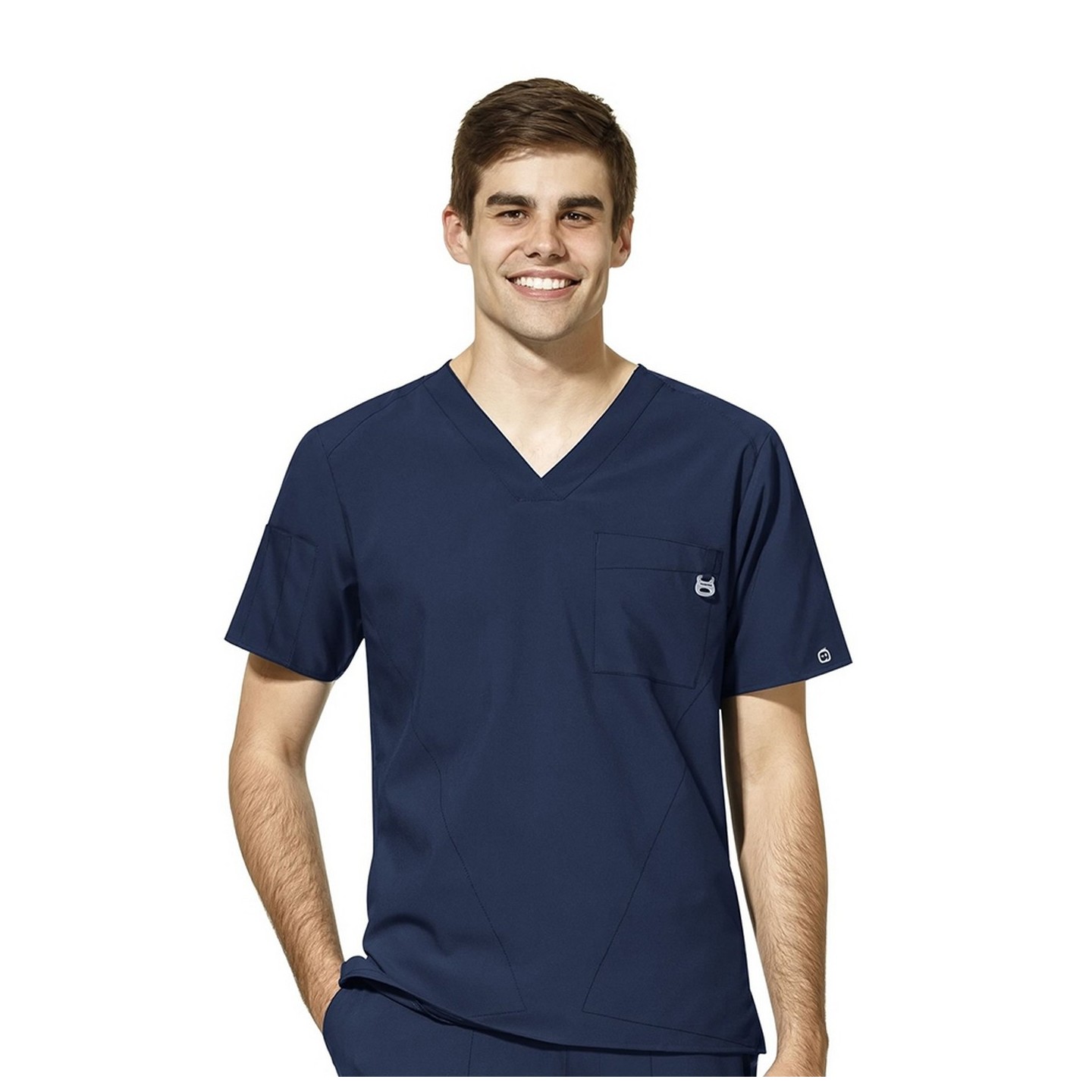 6055 W123 by WonderWink Men's Collar Top