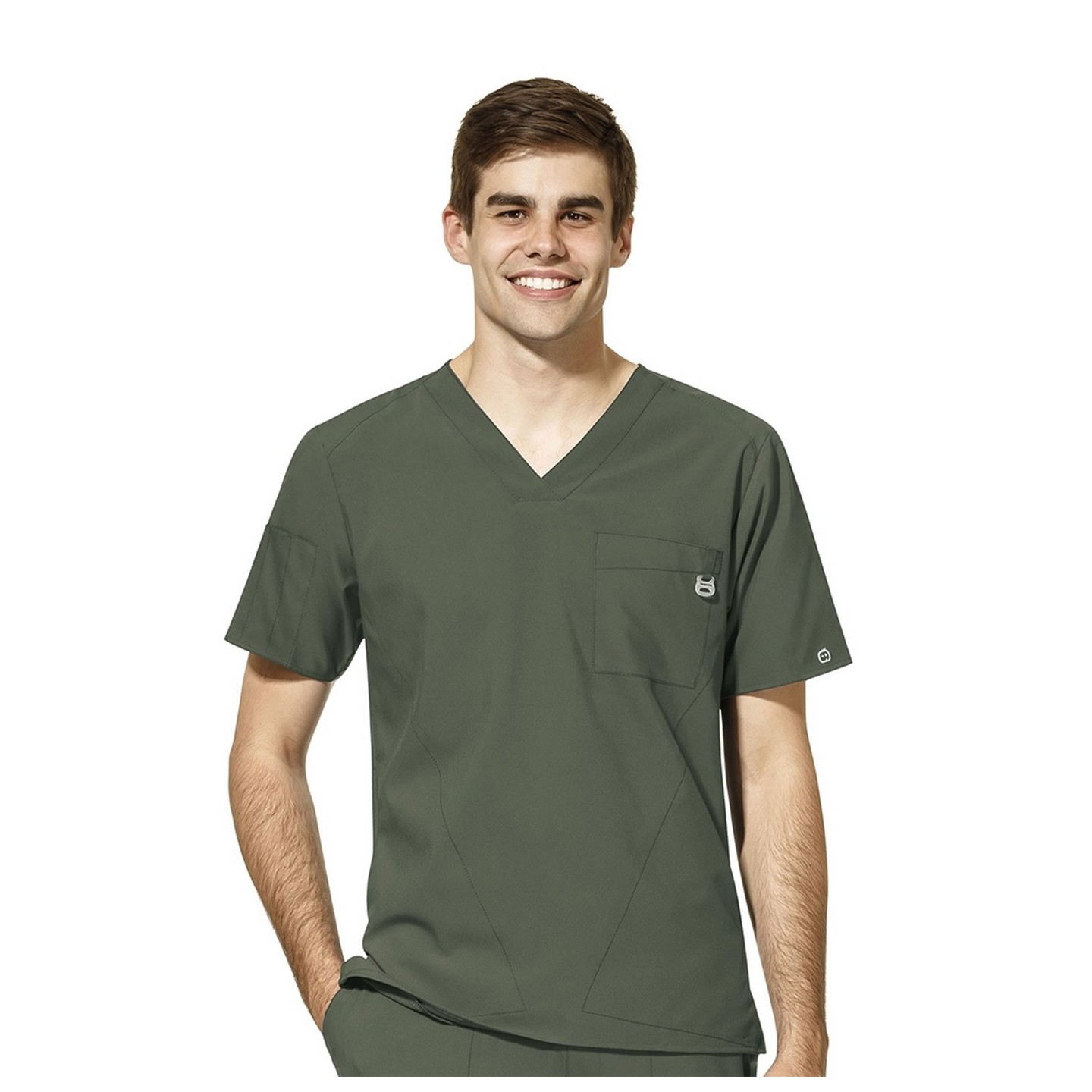 6055 W123 by WonderWink Men's Collar Top