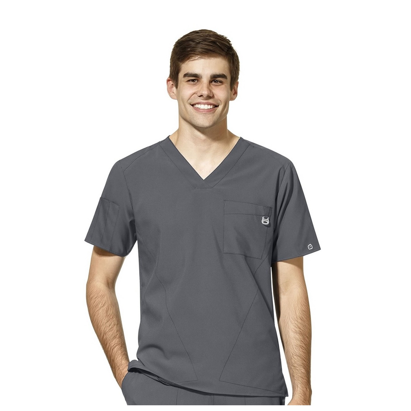 6055 W123 by WonderWink Men's Collar Top