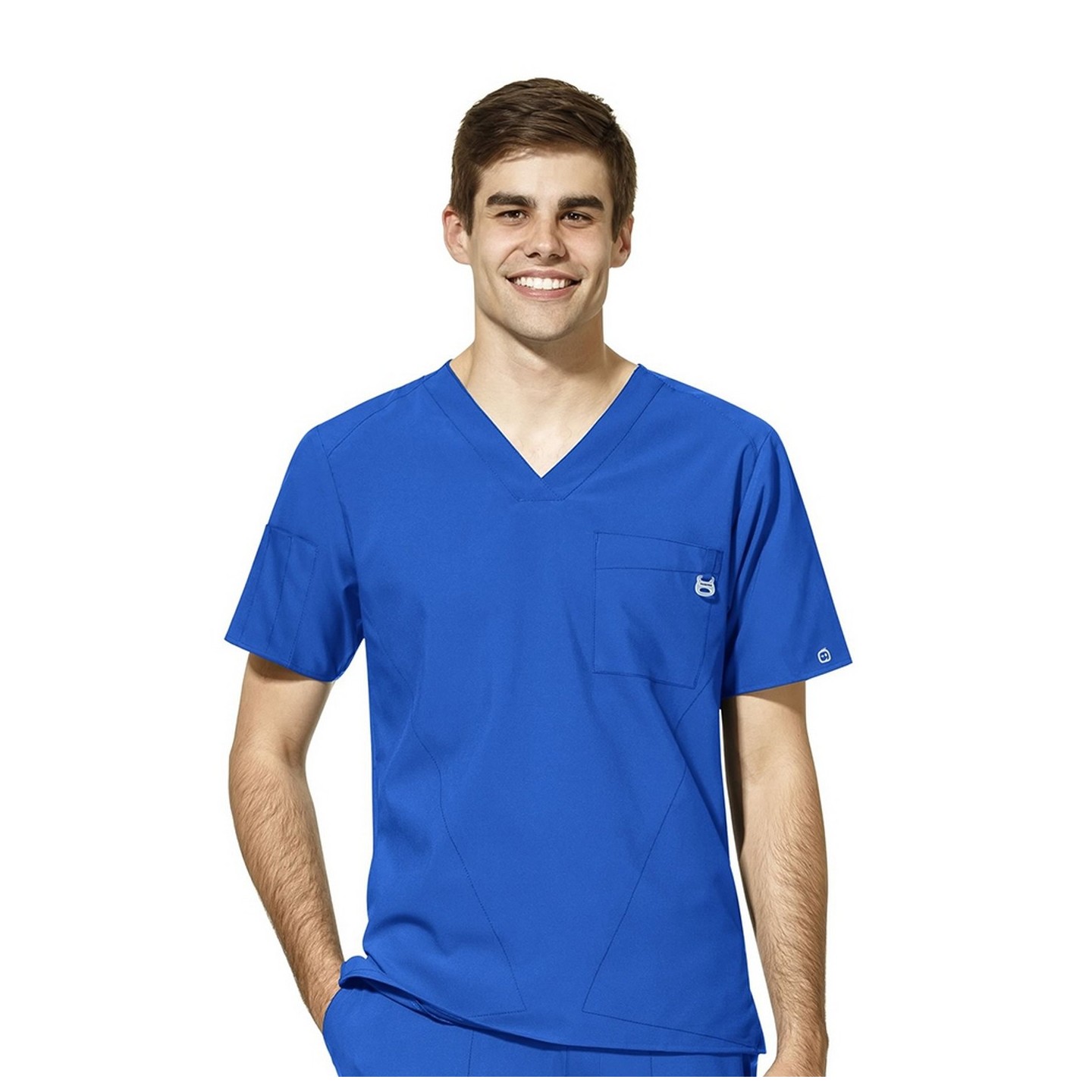 6055 W123 by WonderWink Men's Collar Top