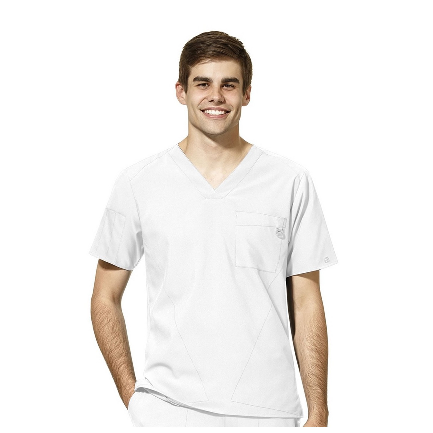 6055 W123 by WonderWink Men's Collar Top