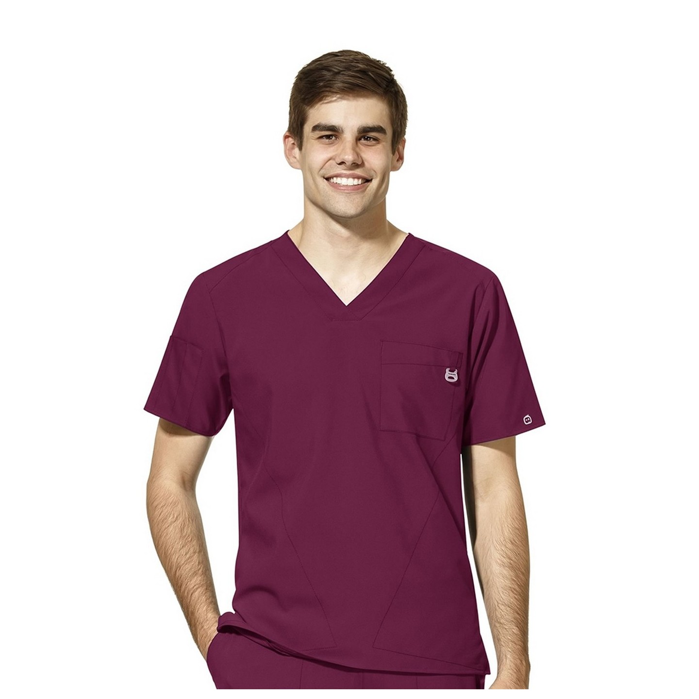 6055 W123 by WonderWink Men's Collar Top