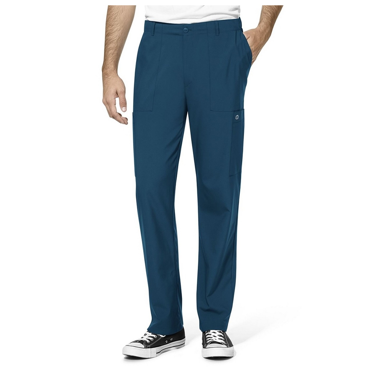 5355 W123 Pantalon Cargo à  l’Avant Plat pour Hommes