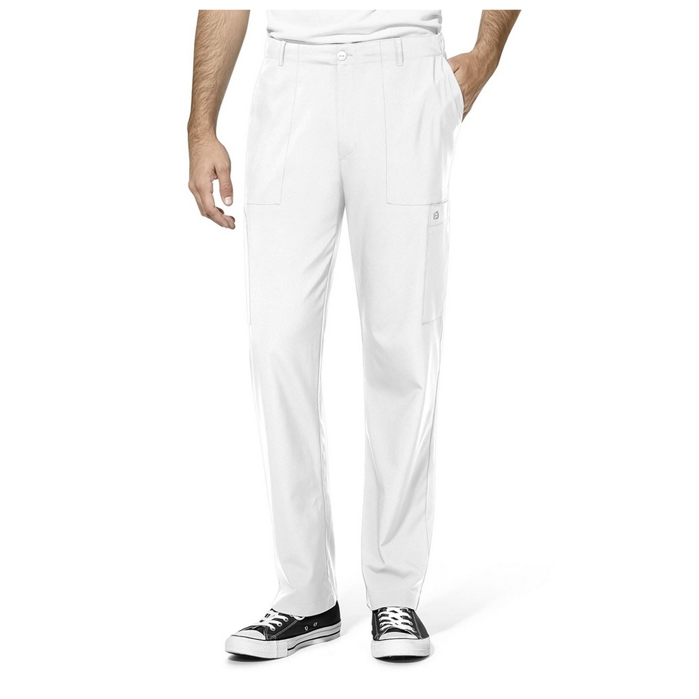 5355 W123 Pantalon Cargo à  l’Avant Plat pour Hommes