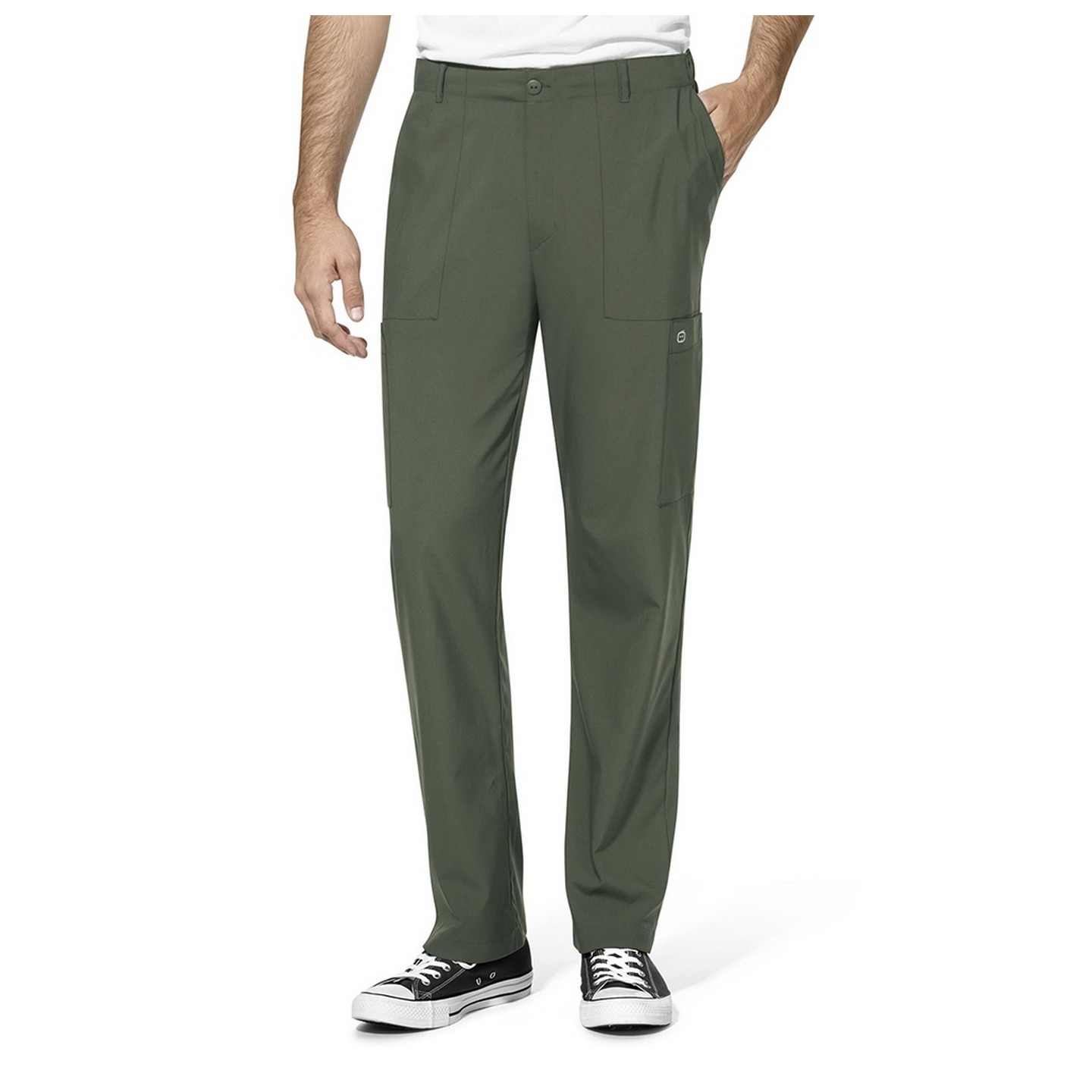 5355 W123 Pantalon Cargo à  l’Avant Plat pour Hommes
