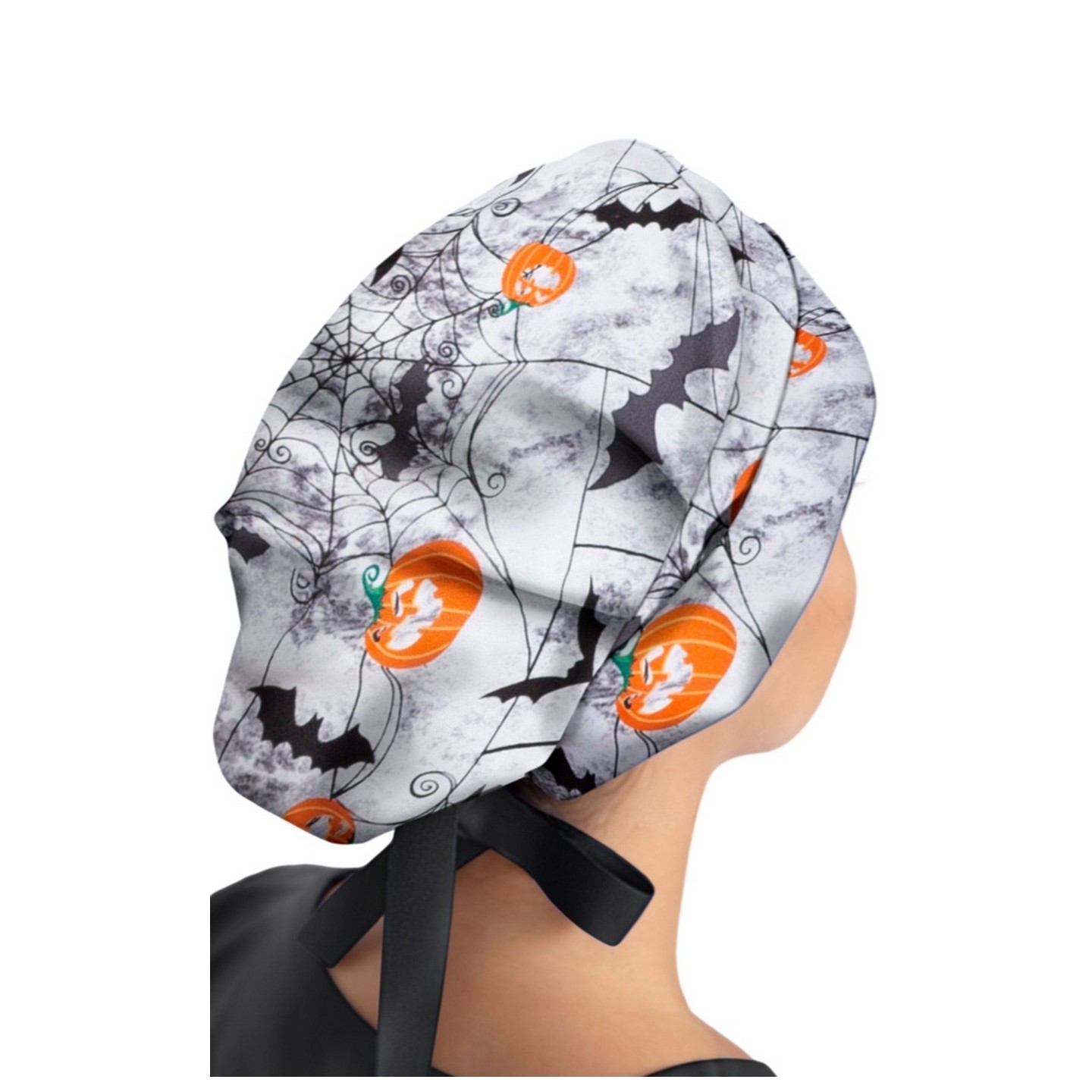 *VENTE FINALE 1002PRT Healing Hands Sloan Halloween Casquette de gommage à imprimé bouffant noir