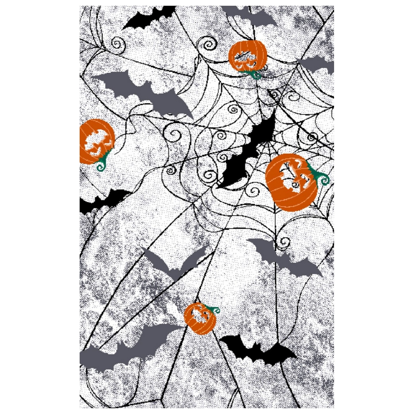 *FINAL SALE 1002PRT Healing Hands Sloan Halloween Black Bouffant Print Scrub Cap