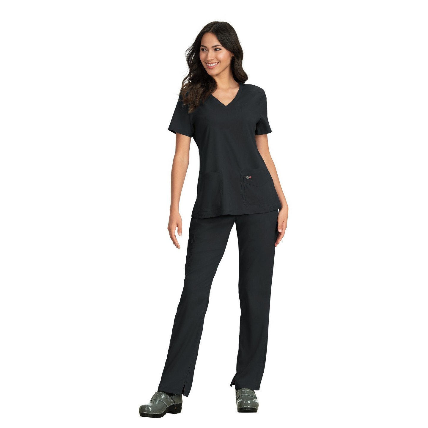 387 Koi Lite Skye V-Neck Side Zipper Top