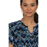 B114PR Betsey Johnson by koi Bell Print Top- Spooky Halloween