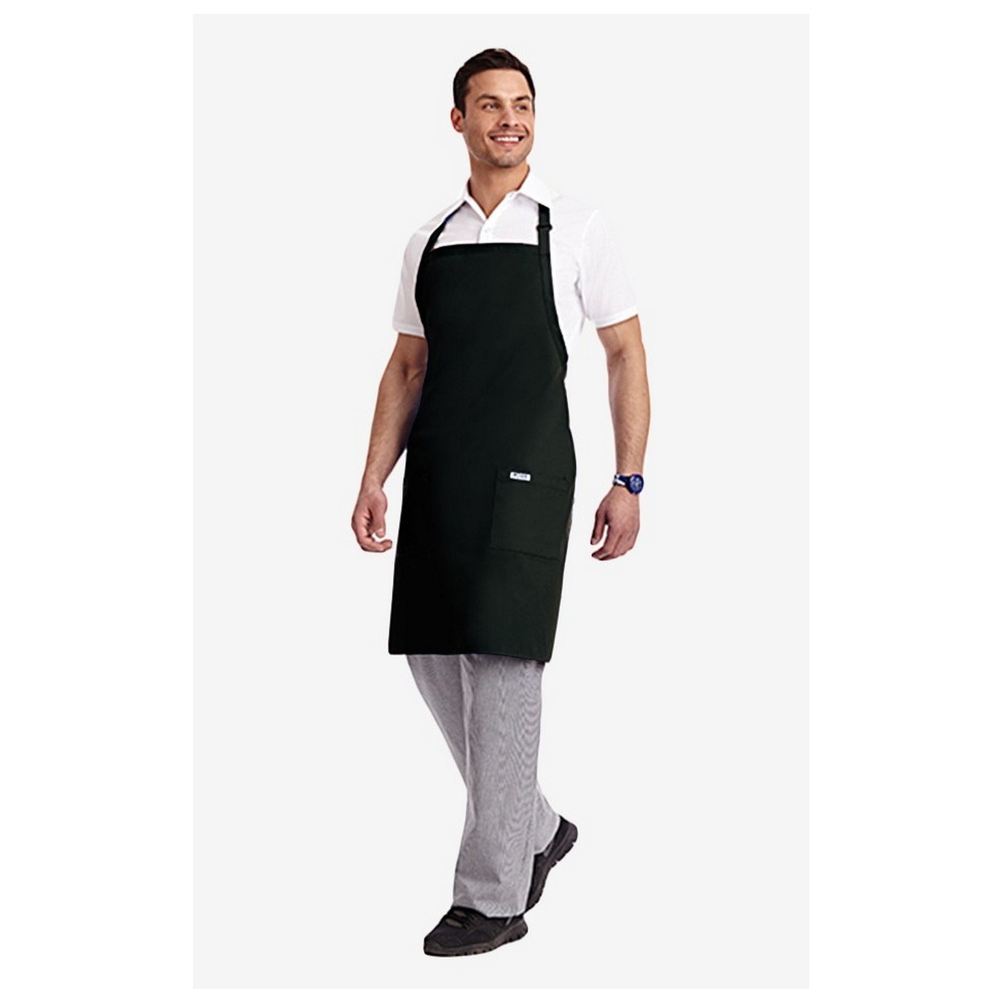 AP385 - Adjustable Bib Apron - Black