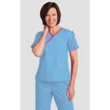 *FINAL SALE MOBB 323/312 Bubble Gum/Black Two Piece Criss Cross Flip Flap Scrub Set