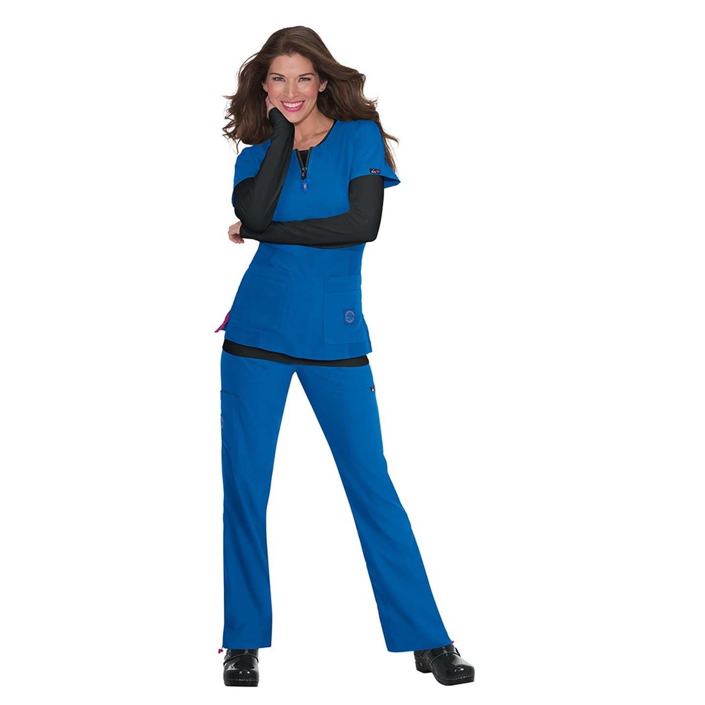317 Koi Lite™ Scrubs Serenity Double Zipper Top