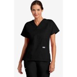 V-Neck Trois Pocket Dolman Sleeve MOBB Scrub Top - Black (BL)