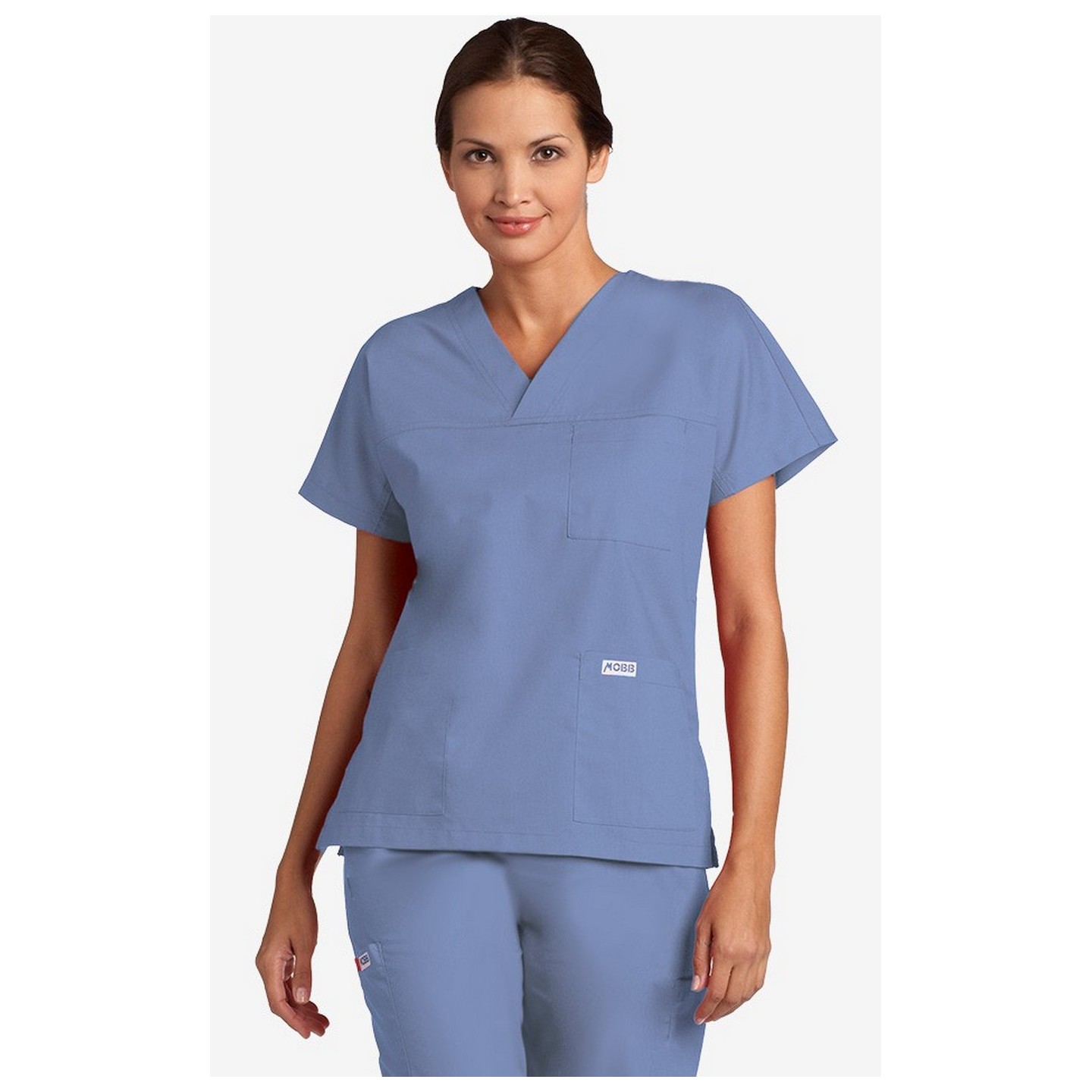 V-Neck Three Pocket Dolman Sleeve MOBB Scrub Top - Ceil (CE)