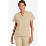 V-Neck Trois Pocket Dolman Sleeve MOBB Scrub Top - Khaki (KH)