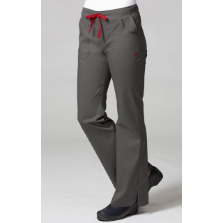 9102 Maevn Blossom - Mode multi Pocket Pantalon évasé - Charcoal/Crimson
