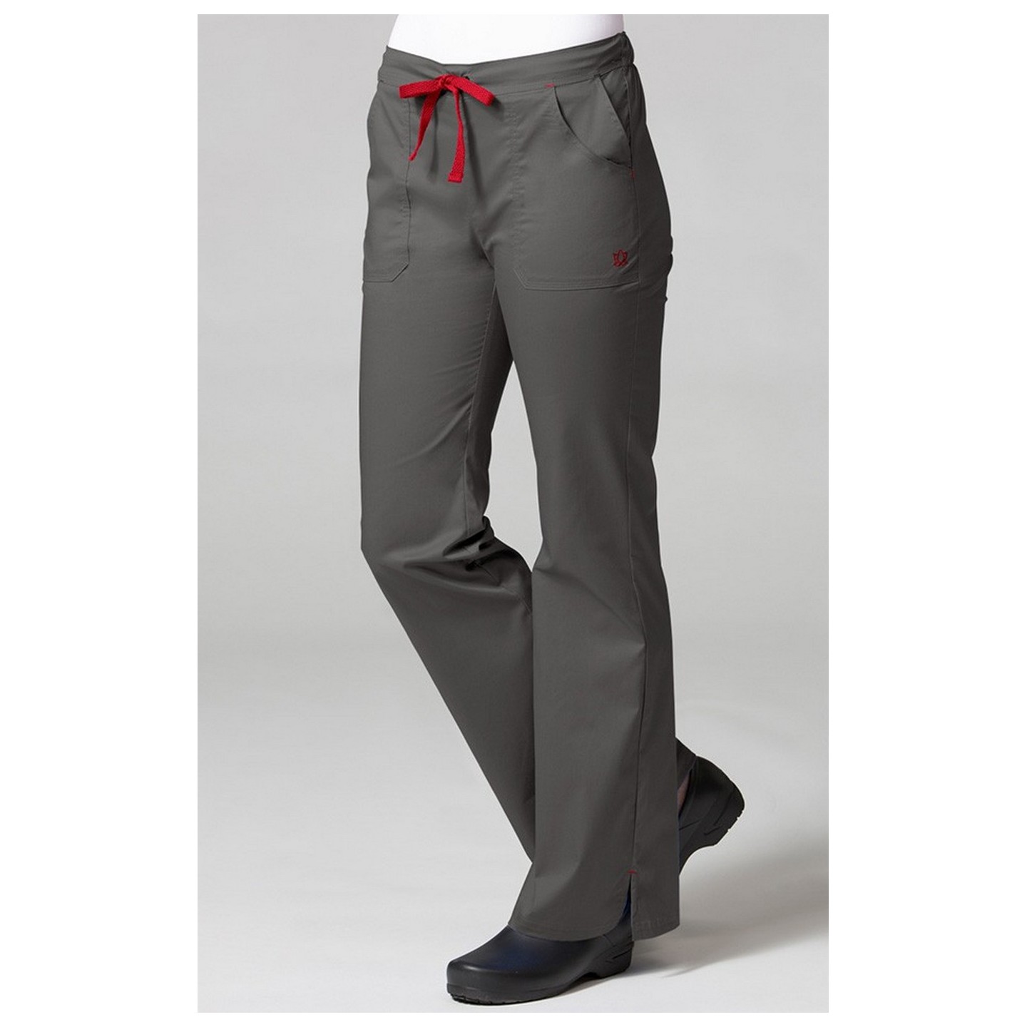 9102 Maevn Blossom - Mode multi Pocket Pantalon évasé - Charcoal/Crimson