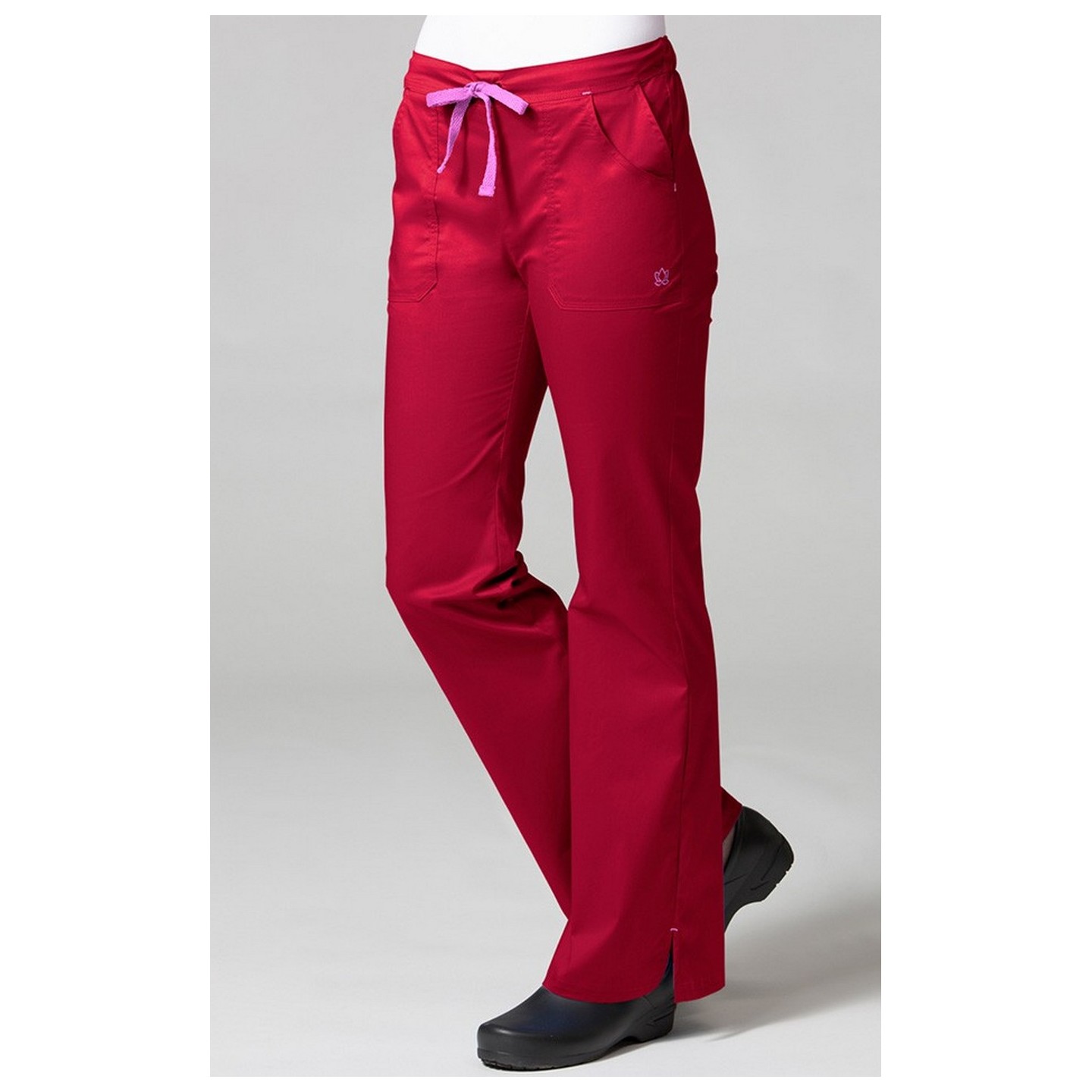 9102 Maevn Blossom - Mode multi Pocket Pantalon évasé - Crimson/Light Pink