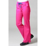 9102 Maevn Blossom - Multi Pocket Fashion Flare Pant - Passion Pink/Pacific Blue