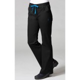 9102 Maevn Blossom - Mode multi Pocket Pantalon évasé - Black/Pacific Blue