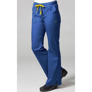 9102 Maevn Blossom - Mode multi Pocket Pantalon évasé - Royal Blue/Yellow
