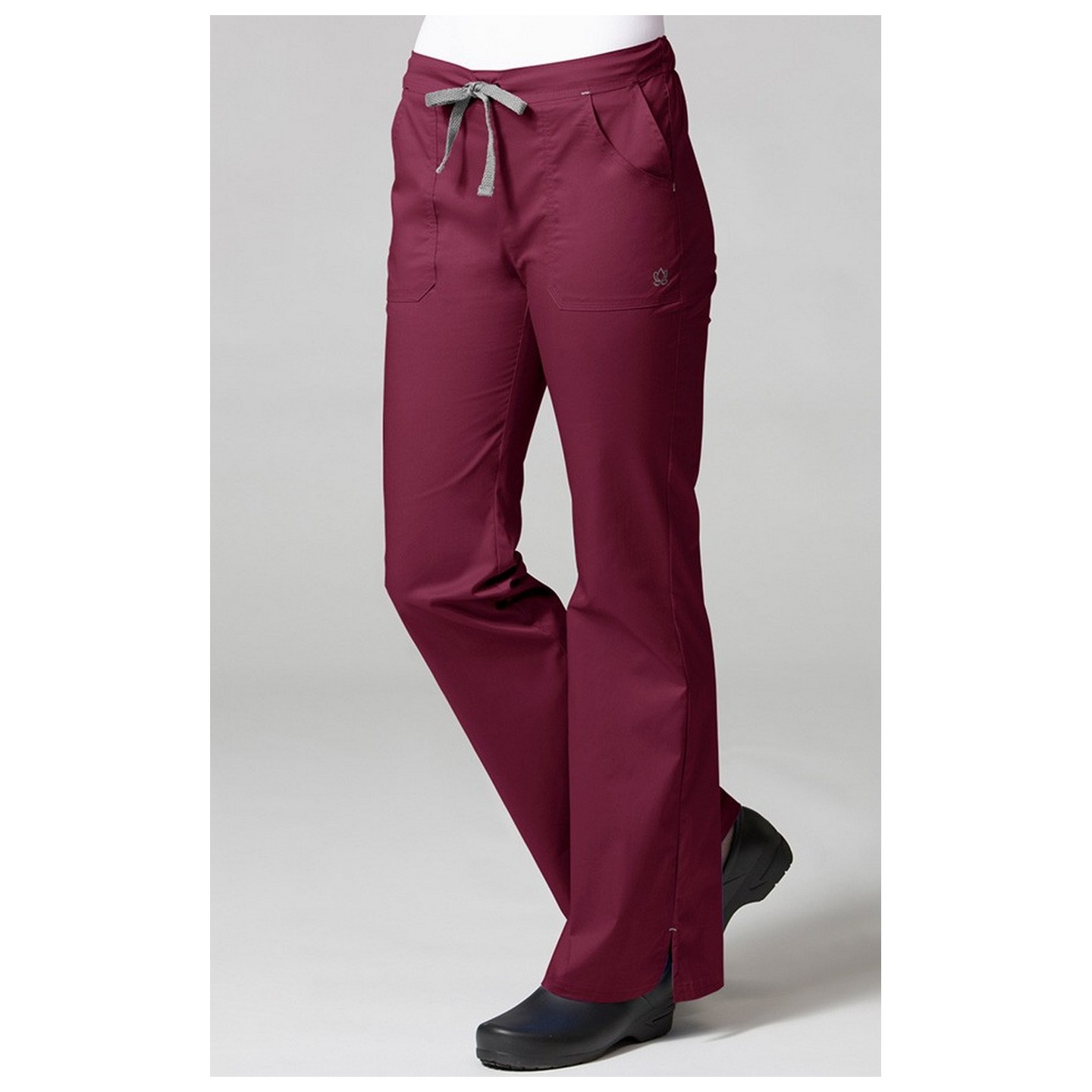 9102 Maevn Blossom - Mode multi Pocket Pantalon évasé - Wine/Silver